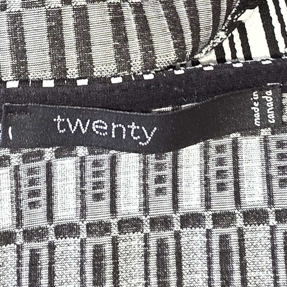 Twenty Montreal Geometric Jacquard Mini Sheath Dress Women Blk/Whi Medium EUC - Picture 6 of 6